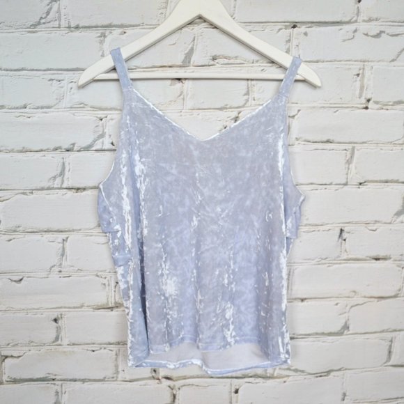 Mango Crushed Velvet Silver Tank Top - Picture 2 of 4